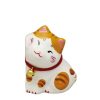 gatito naranja adorable figura ceramica