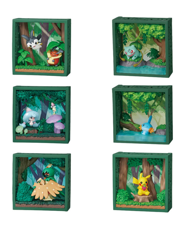 re-ment figures pokemon frame deppwoods pikachu