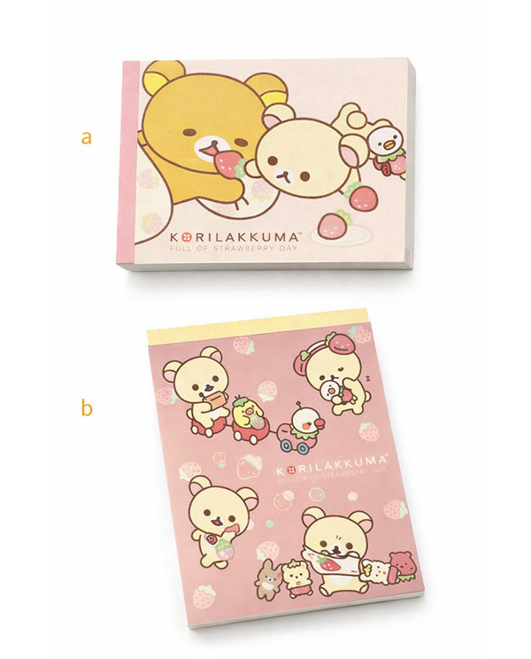mini libreta kawaii rilakkuma fresas