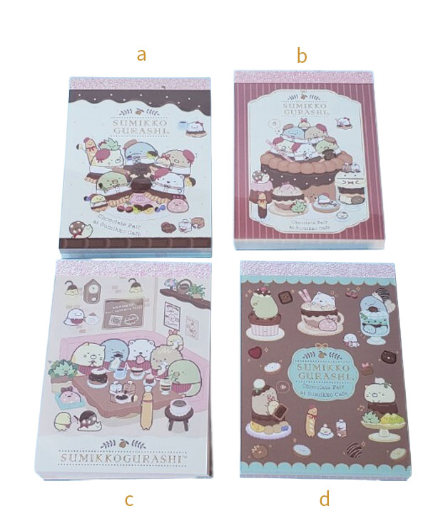 memo pad sumikko gurashi chocolate fair libreta kawaii